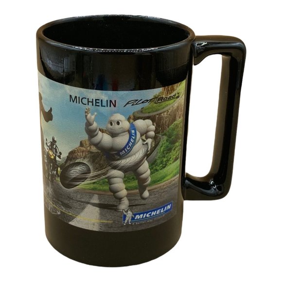 Michelin Other - Michelin Man Black Coffee Mug Pilot Road Motorcycle Tire Advertisement 4.5”